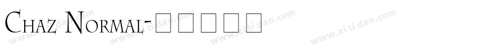 Chaz Normal字体转换